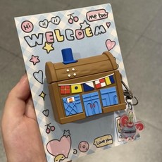 스폰지밥 집게리아 이어폰 케이스, 1개, 사진색, airpods4