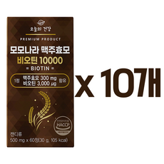 모모나라 독일산 맥주효모비오틴 10000 L시스틴 저분자 피쉬콜라겐 어성초 추출분말 엘라스틴 함유, 10개, 60정