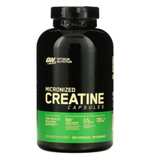 ON 옵티멈뉴트리션 마이크로나이즈드 크레아틴 캡슐 미국 Optimum Nutrition Micronized Creatine Capsules 200캡슐, 200정, 1개