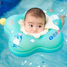HYPZH 自遊寶貝 嬰兒游泳脖圈 雙氣囊 0-12個月, 花瓣脖圈M碼 7 - 15斤, 1個