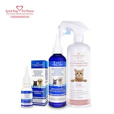 GBPH好寶貝 寵物護理清潔組 (蟲蟲剋星耳道滴劑+植萃潔耳液+All in one除臭噴霧 喵喵專用), 1個, 粉紅茉莉