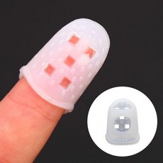 화이트 밴드 보호 실리콘 손가락 사무용 골무, 1개, 소(c)