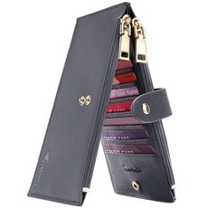 [ 1065340 ] Travelambo 여성용 지갑 RFID 차단 접이식 멀티 카드 케이스 지퍼 포켓