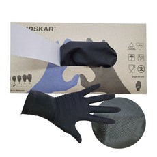 핸드스카 블랙라텍스 파우더 프리 양면 미용장갑 1BOx10켤레 20개입, 1개, M중