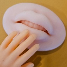 5D 실리콘 입술 립 반영구 고무판 연습용 재료, 1개