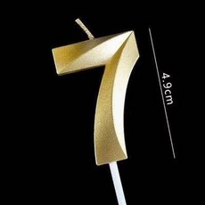 골드 숫자 생일 캔들 케이크 파티 디저트 장식 선물, 1개, 오페라 타워 캔들 7 10개