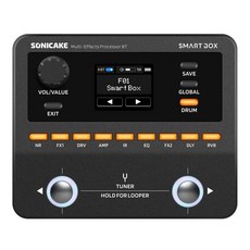 SONICAKE Smart Box 電吉他 貝斯 綜合效果器 錄音介面 白盒演算 充電 鼓機 Loop, 加購9V變壓器+3公尺鍍金編織導線, 1個