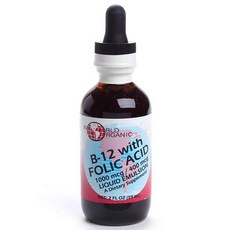 WORLD ORGANIC B -12葉酸 1000mcg / 400mcg, 59ml, 1瓶