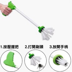 捕蟲器 蟑螂蜘蛛夾 昆蟲捕捉工具, 1個, 加厚折疊抓蟲神器 綠色一入