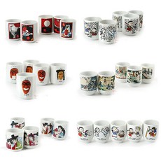 국내산 소주잔 세트 외국인 한국 기념품 5개 한 세트 한국기념 선물, 민속놀이(민무늬)