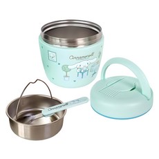 Skater 可提式不鏽鋼便當盒+不鏽鋼分層盒組 LDNC10SK, 1組, 大耳狗喜拿