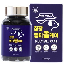 강아지 종합영양제 기관지 피부 관절 눈 심장 유산균 항산화 면역력 댕이수랏간 침향 멀티올케어 100g, 99정, 1개