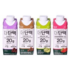 빙그레 더단백 드링크 4종 초코9 커피9 멜론9 딸기9 250ml, 36개, 250mg