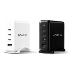HONGJIN 多孔快速充電器，支援多設備同時充電，智能安全保護, 黑色, 1個