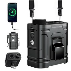 휴대용 허리 팬 10000mAh 충전식 벨트 클립 온 냉각 100단 속도 셔츠 팬 매우 긴 40시간 작동 시간 핸즈프리 걸이용 목 야외/하이킹/배달/낚시/작업자용 125919, 휴대용 허리 팬 10000mAh 충전식 벨트 팬 클립, 1개