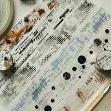 1 롤 일기 문구 기본 PET 소재 강력 접착 테이프 브로셔 접착제 2m 얼룩덜룩 한 콜라주 테마 스티커 35mm * 216369, A Precipitation