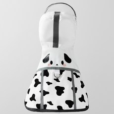 狗狗四腳防水立體恐龍包尾巴雨披 中大型犬金毛寵物雨衣, 斑點小狗【雨披】,M（建議體重5-8斤）, 1個