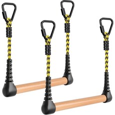 SELEWARE 2팩 용 뒷마당 및 실내용 몽키 바 매달린 라인 액세서리 장애물 코스 훈련용 전사, 2_Yellow-black,