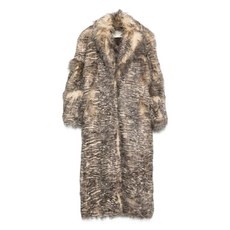 엔타이어스튜디오 코코 타이거 프린트 페이크 퍼 코트