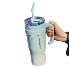 락앤락 오피스 대용량 마카롱 빨대 텀블러, 스카이 블루, 1개, 1200ml