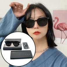 SBIG 선글라스 남녀공용 뿔테 자외선 차단 UV 400 고급 케이스 세트