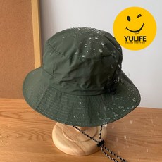 YULIFE 휴대용 방수 접이식 버킷햇, 국방색