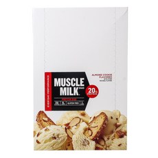 MUSCLE MILK 蛋白棒杏仁餅乾, 12件, 64克