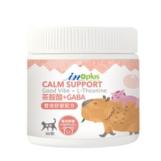 IN PLUS CALM SUPPORT 貓咪專用 雙倍舒壓配方, 1個, 茶胺酸+GABA雙倍舒壓配方,90顆/罐