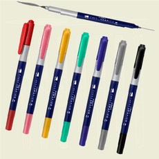 검정 캘리그라피 듀얼펜 캘리그라피 글씨체연습 강템, 1개