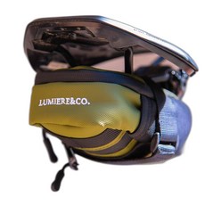 Lumiere & Co. 로드 바이크 안장 가방 자전거 가방 산악 자전거 안장 가방 소형 자전거 시트 백 자전거 언더 시트 백 자전거 액세서리 자전거 가방 자전거, 03 White Small