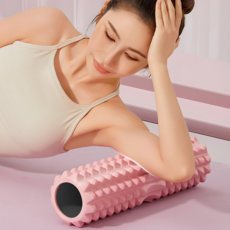 Kdo 지압 스트레칭 시원한 마사지 폼롤러, 1개, 핑크