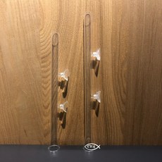 玻璃喇叭口餵食器 30cm/40cm 投食管 寵物餵食管 玻璃餵食導管, 1個, 花形 壓克力空中餵食盆