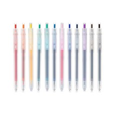 델리 델라이트 젤펜 0.5mm (12개1세트), 레드, 레드, 1개