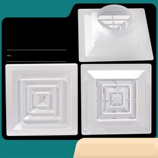 환풍기커버 스멜스탑 환기구 댐퍼 결로방지 환기디퓨저, 14. 사각패널350 연결관150
