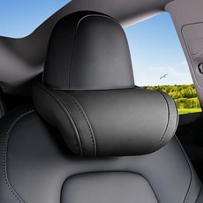 Erivis 테슬라 모델 Y/3/S/X/Cybertruck 메모리 폼 헤드레스트 베개 인체 공학적 디자인 목 지지 시트 머리 받침대 부드러움 편안한 자동차 베개 블랙 1팩 1, 1개