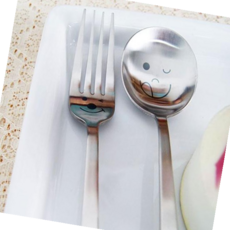 화채스푼 윙크 스텐 디저트 스푼 포크 파스타 카페 양식기 1P