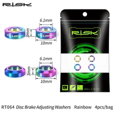 RISK 자전거 브레이크 캘리퍼 스페이서 M6 티타늄 나사 가스켓 와셔 클램프 볼트 BMX 산악, 03 Color