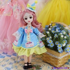 臺灣發貨 6分30釐米洋娃娃公主套裝20關節可換裝網紅bjd女孩兒童精緻玩具, 1個, CK-16款,單買衣服【不包含娃娃】