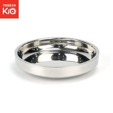 델키 디럭스 업소용 보온 이중 스텐 찬기 앞접시 그릇, 중, 1개