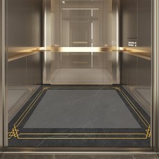 승강기데코타일 바닥 바닥타일 매트 엘리베이터, 140cmx140cm-표준 폴리싱, 1개, 윈터그린-12818