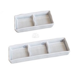 멜라민 2칸 3칸 양념 소스 찬기 3구소스그릇 식당그릇 업소용소스그릇, 부시마크 퓨전2칸양념기 24171-NS