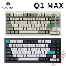 Keychron Q1 Max 鋁製無線三模機械鍵盤 (支援Mac/Win，熱插拔), 詳見包裝, 詳見包裝, KBKCQ1MP3 白色茶軸