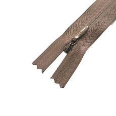 25cm 콘솔지퍼 숨은지퍼 혼솔지퍼 (25색상), 06.브라운, 1개