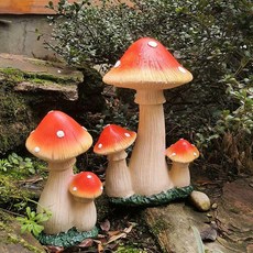 야외 정원 장식 버섯 조형물 테라스 휴식 공간 연출 소품, 1개, 버섯 각 1개
