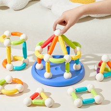 베베코지 유아 아기 자석 블럭 교구 블록 장난감 100p, 1개, 레인보우