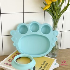 유이앤루이 코코넛 흡착식판 아기천사, 아쿠아블루, 1개