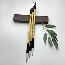 초보자용 서예 캘리그라피 겸호필 붓 + 물받이 10개, 3세트