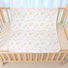 嬰兒隔尿墊可洗大尺寸防漏牀墊純棉透氣防水隔尿墊, 1個, 純棉款-春日歌聲(建議備2-3條 方便換洗):80*100cm