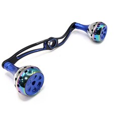 베이트릴 더블핸들 튜닝핸들 튜닝 노브 초정밀 알루미늄 초경량 시마노 다이와 아부가르시아 바낙스 호환, 2-5 블루/실버, 더블핸들(프리미엄)PDH-130mm