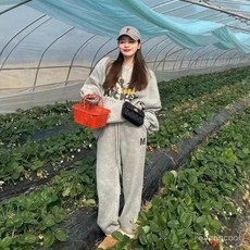 衛衣套裝女春秋新款網紅港風減齡休閒時尚運動服兩件套